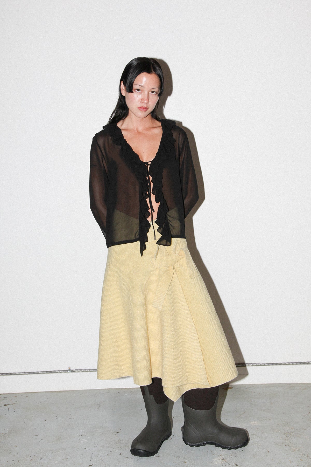 KkCo Slope Wrap Skirt - Butter