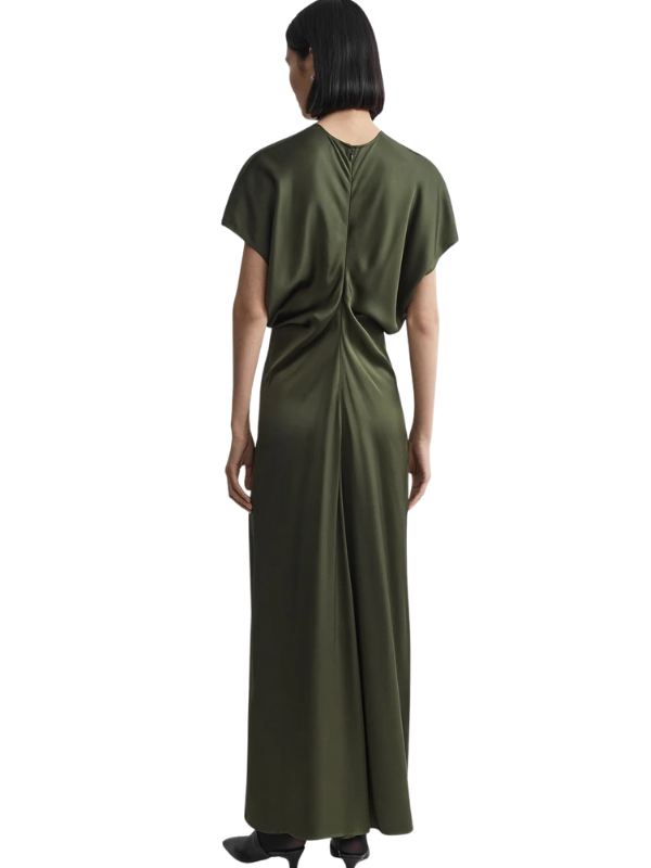 Totême Slouch Waist Dress - Dark Green