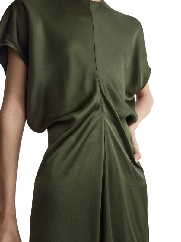 Totême Slouch Waist Dress - Dark Green