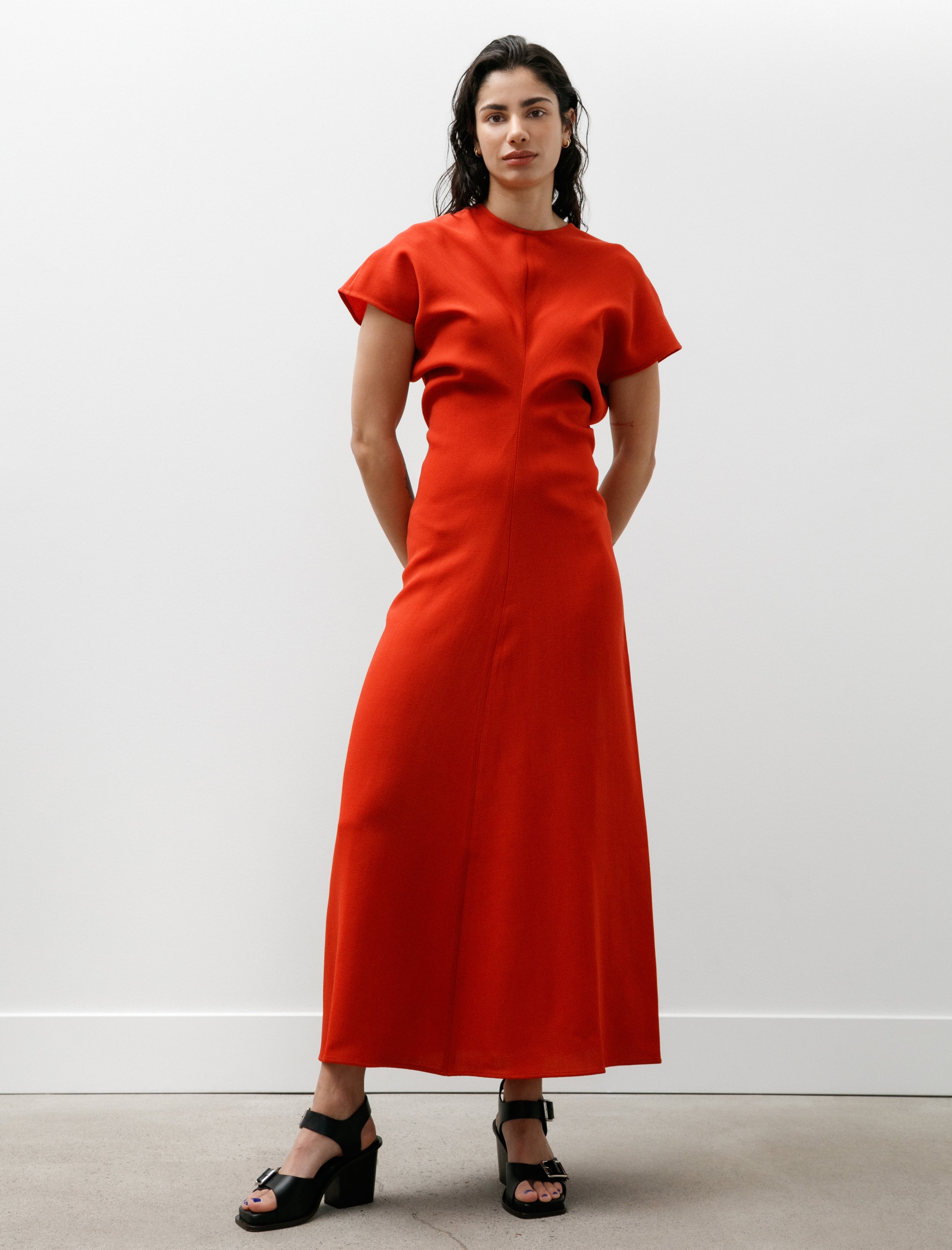 Totême Slouch Waist Wool Dress