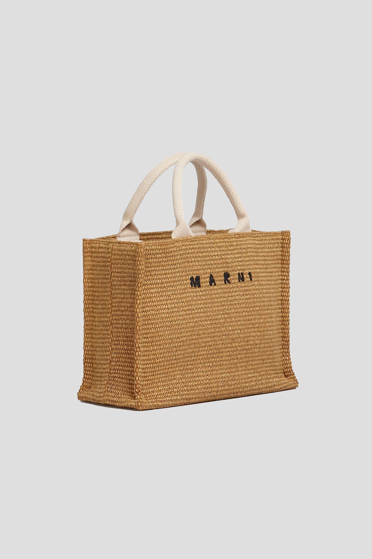 Marni Small Raffia Tote Bag - Raw Sienna