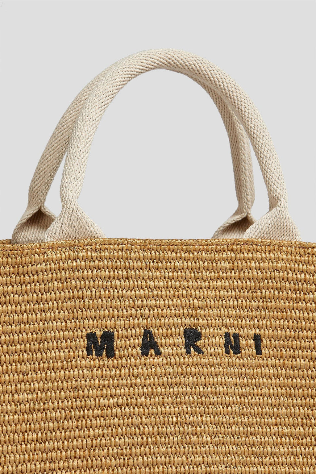 Marni Small Raffia Tote Bag - Raw Sienna