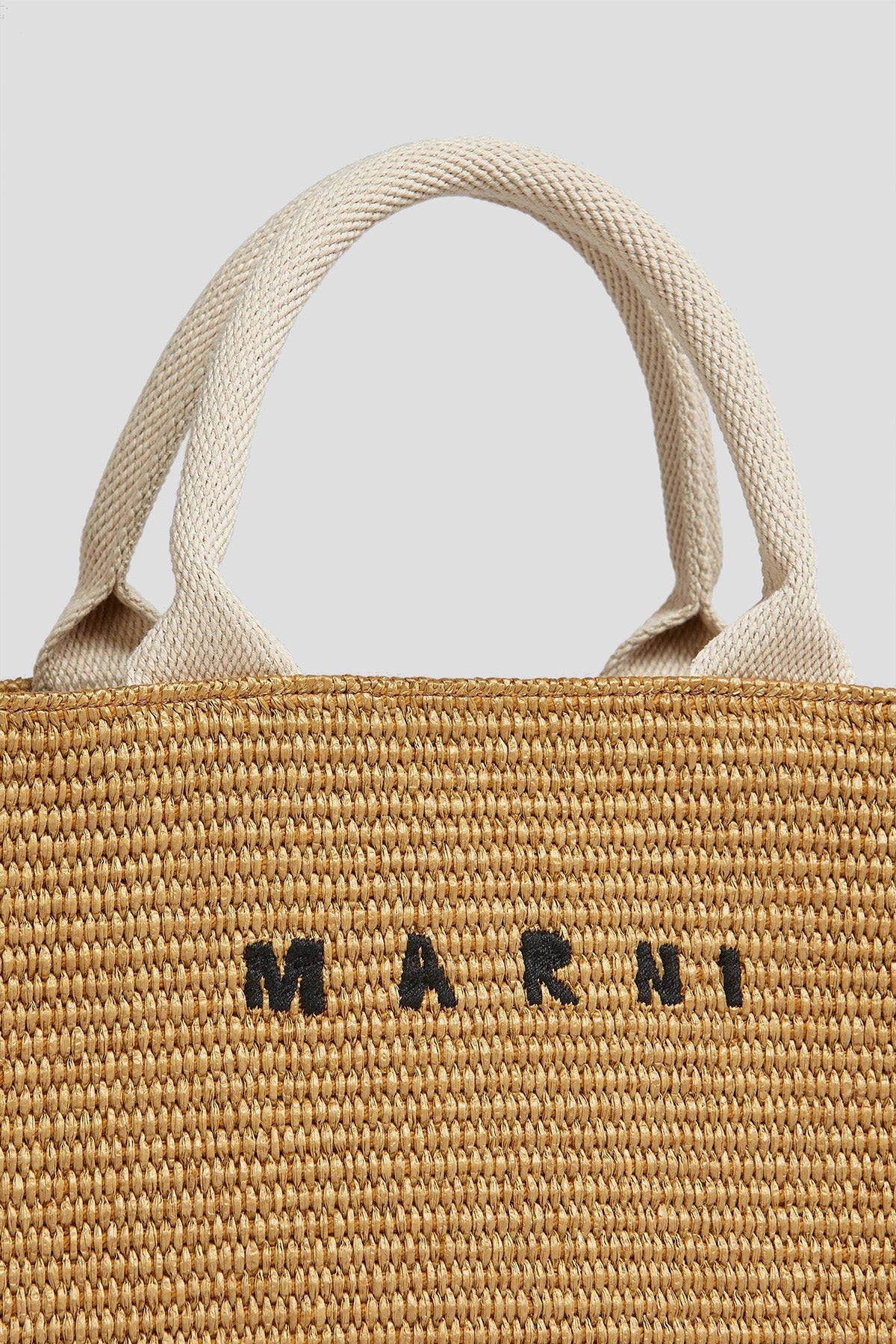 Marni Small Raffia Tote Bag - Raw Sienna
