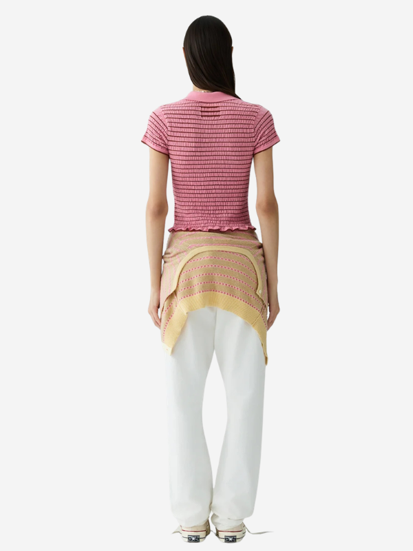 Guest in Residence Smocked Shrunken Polo