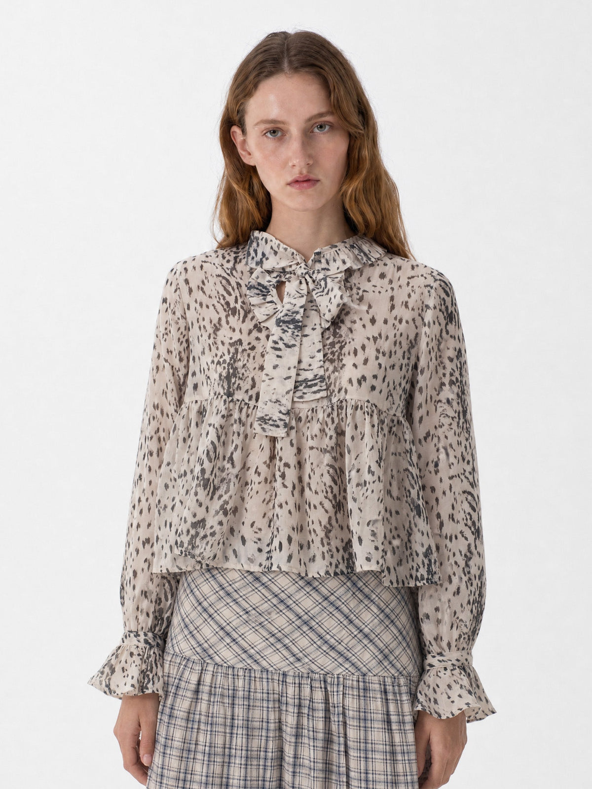 Carmen Says Snow Blouse - Leopard