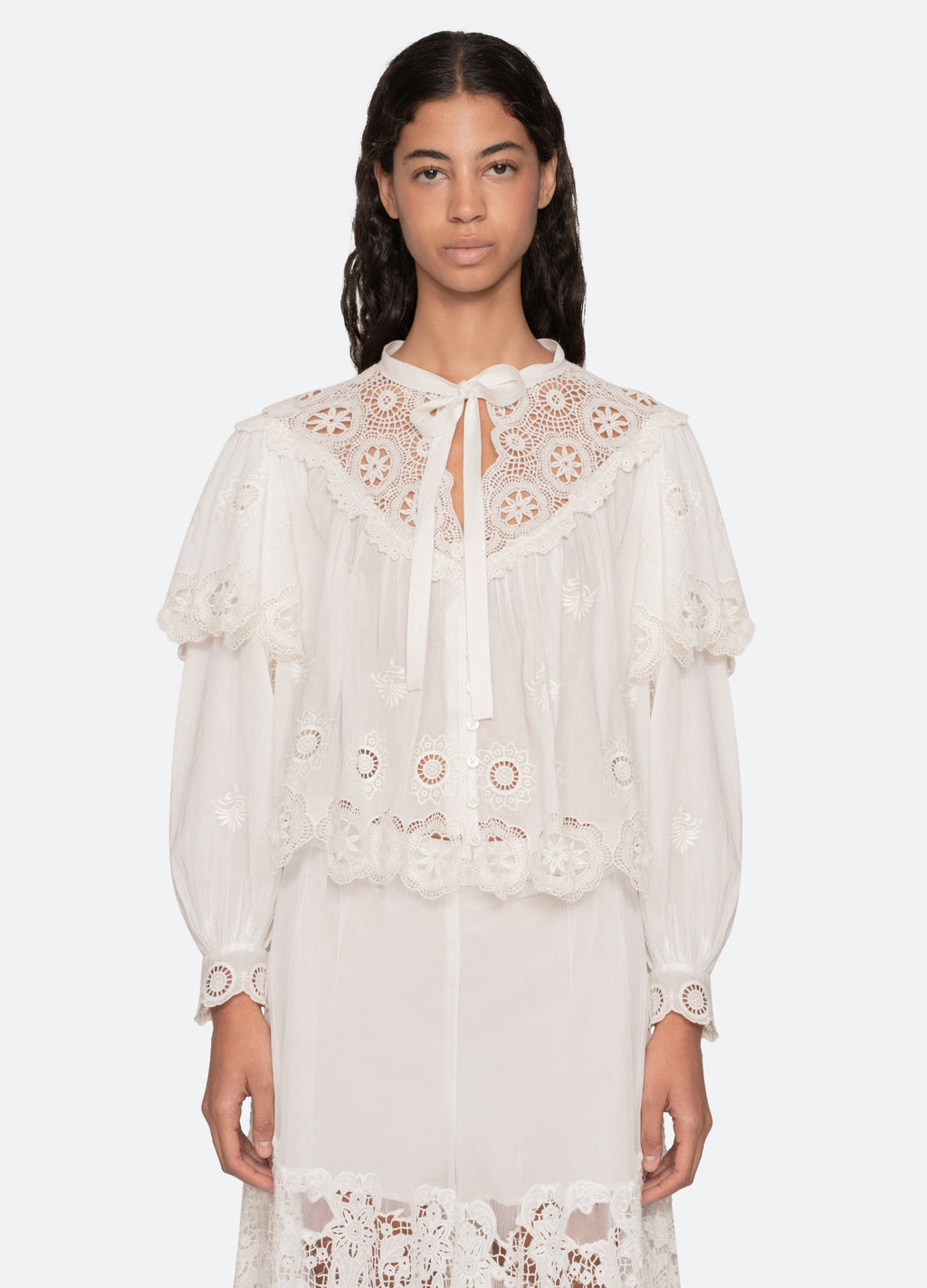 Sea NY Sofia L/S Top - Cream