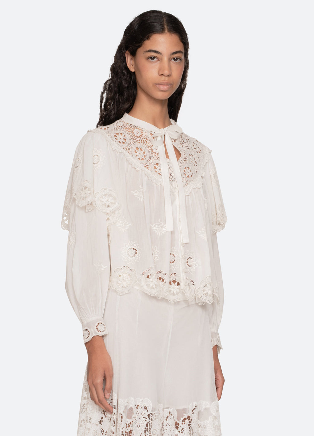Sea NY Sofia L/S Top - Cream