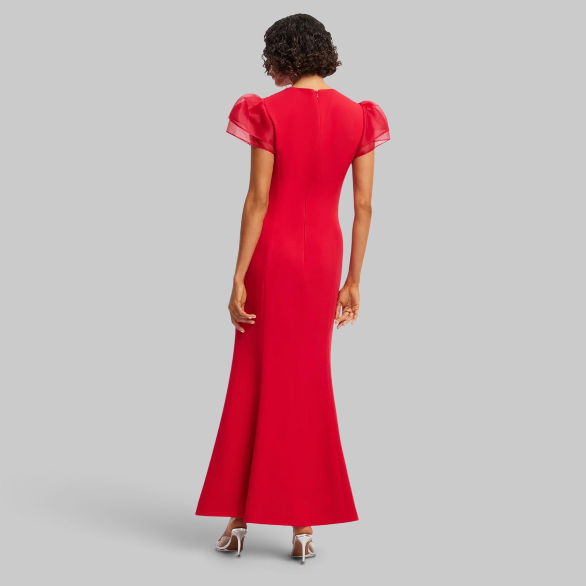 Leo Lin Sofia Puff Sleeve Maxi Dress - Vermilion