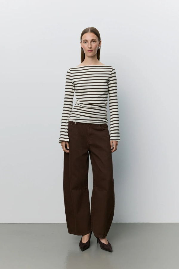Sofie Schnoor Cece Boat-Neck Long Sleeve T-Shirt