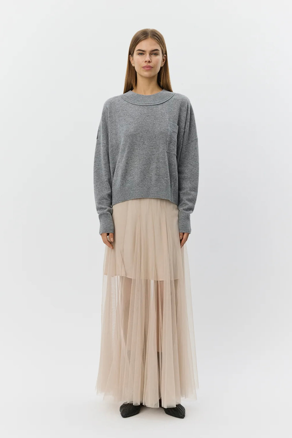 Sofie Schnoor Roasly Maxi Tulle Skirt - Sand
