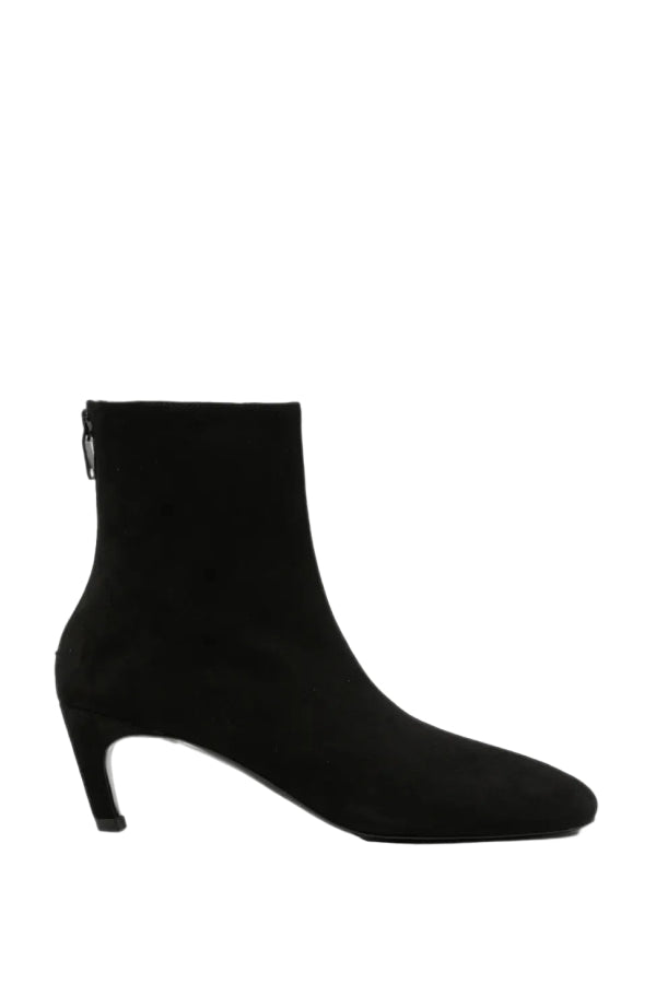 Totême Soft Suede Ankle Boots - Black