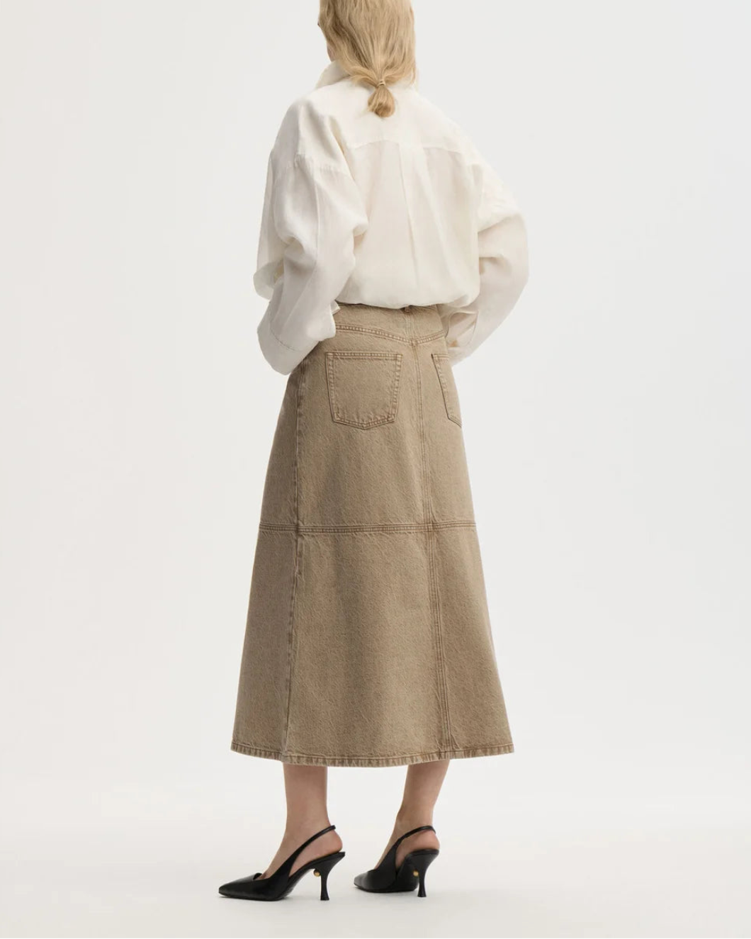 By Malene Birger Solene Denim Skirt - Brown