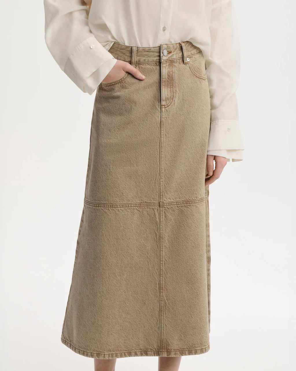By Malene Birger Solene Denim Skirt - Brown