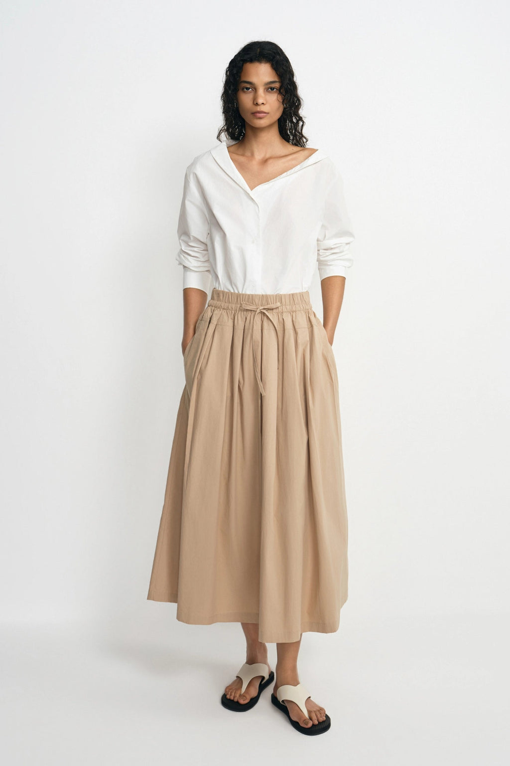Sophie Rue Liora Asymmetric Neck Button Up