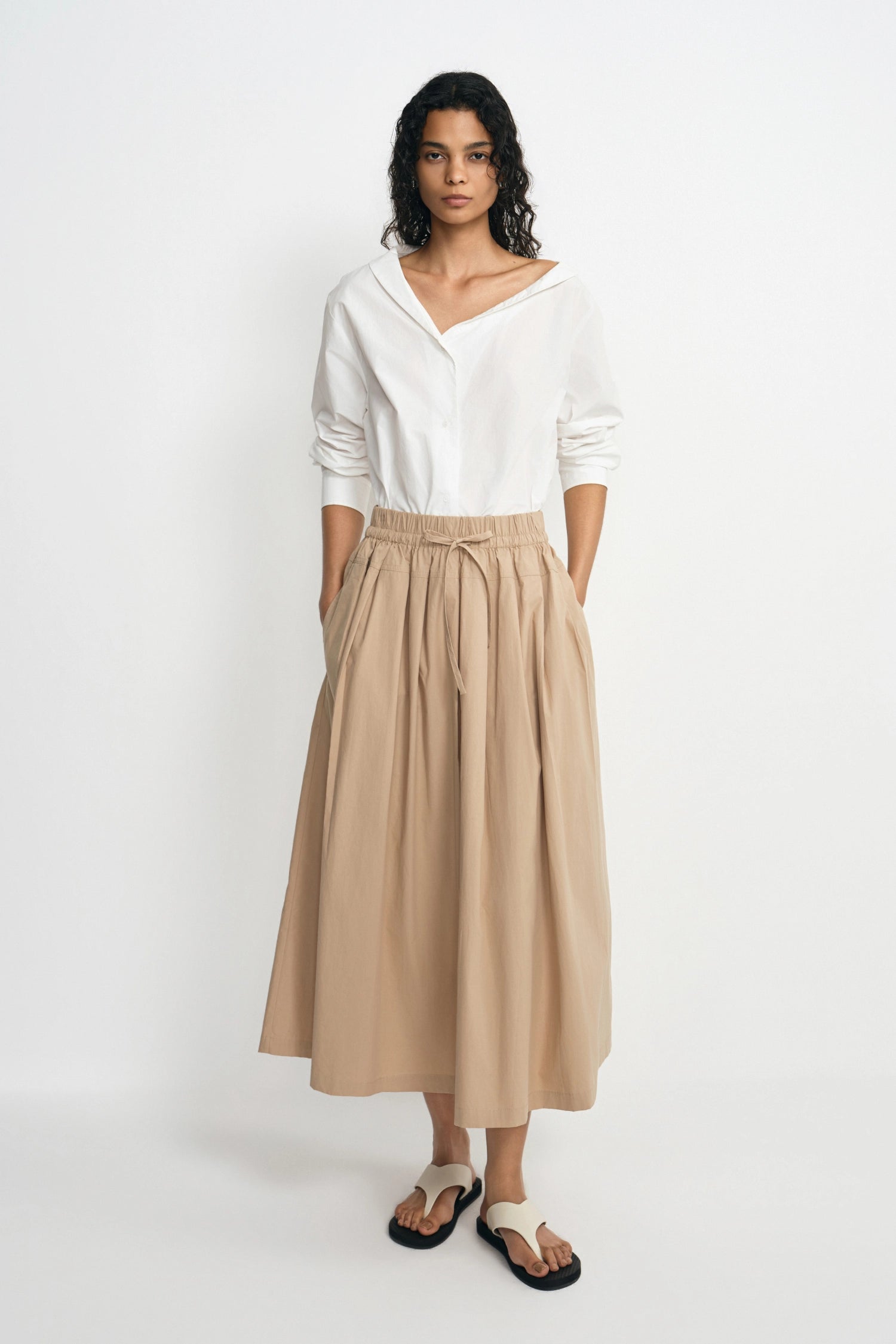 Sophie Rue Liora Asymmetric Neck Button Up