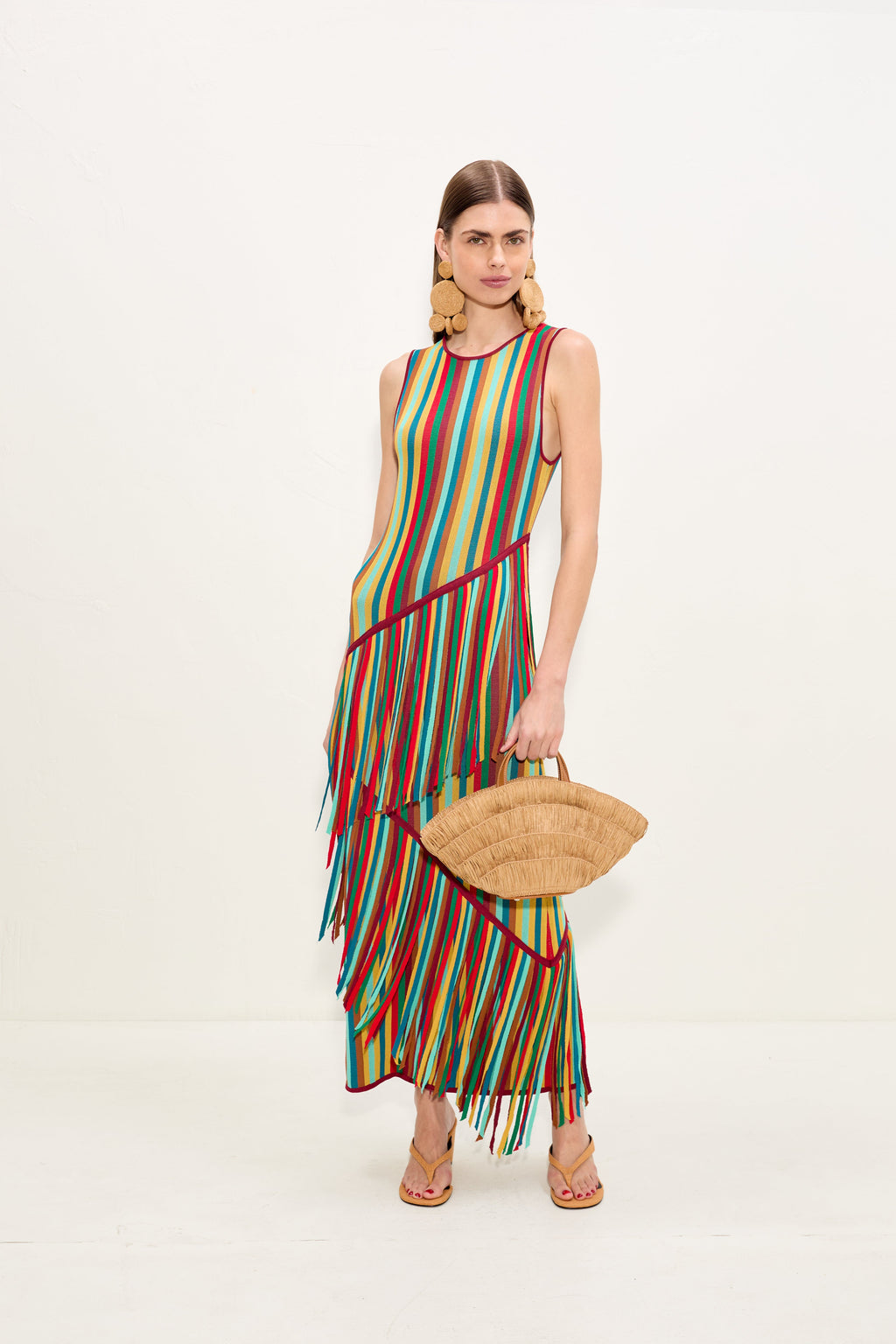 Simon Miller Spiral Knit Dress - Vibrant Multi Stripe