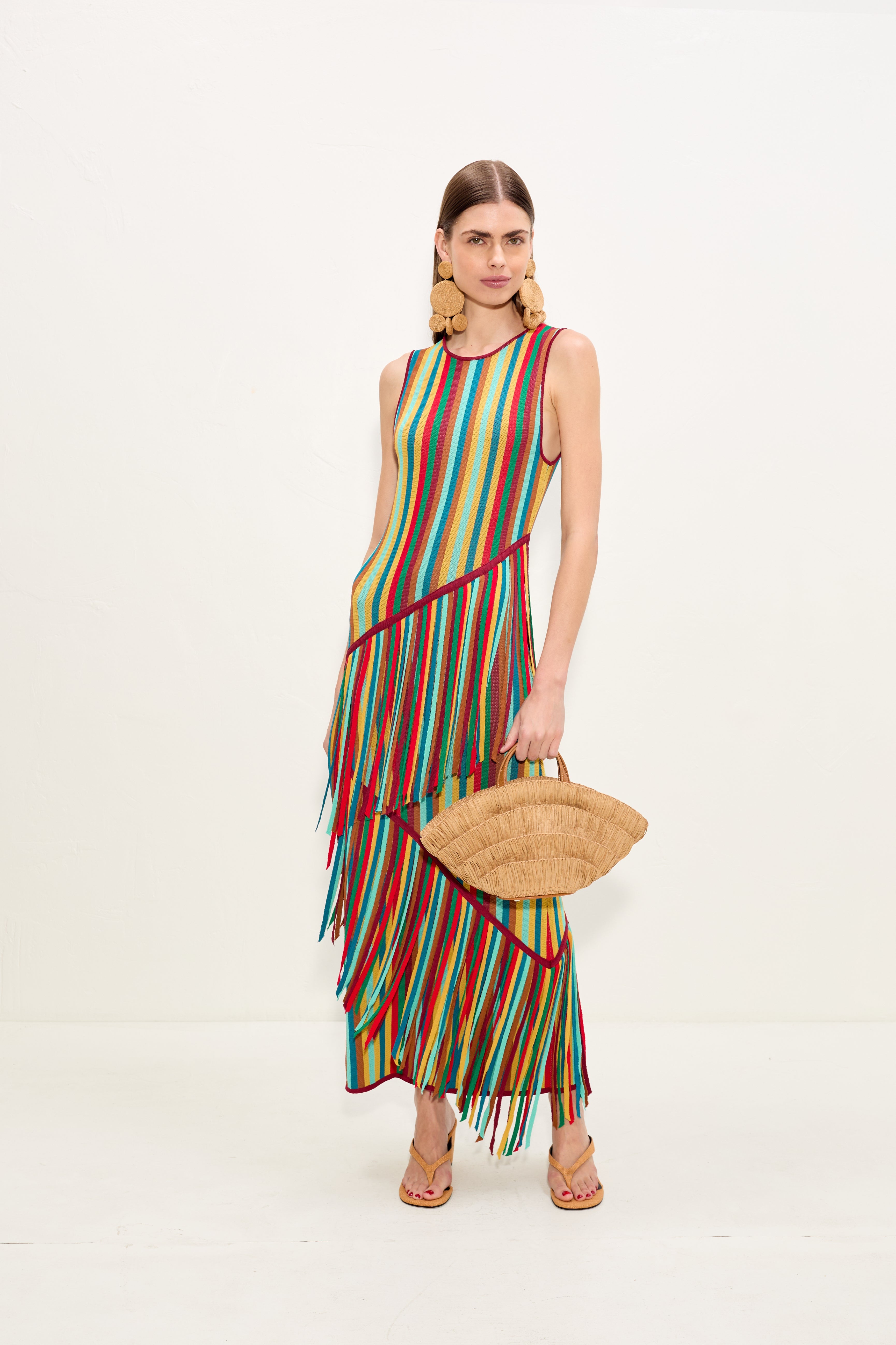 Simon Miller Spiral Knit Dress - Vibrant Multi Stripe