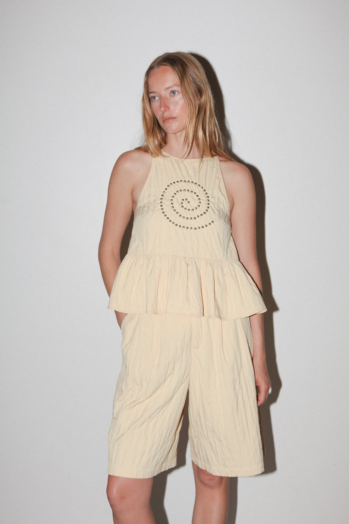 KkCo Spiral Punch Top - Butter