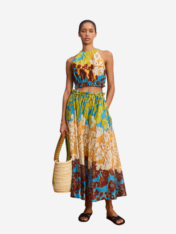 ALÉMAIS Splice Midi Skirt