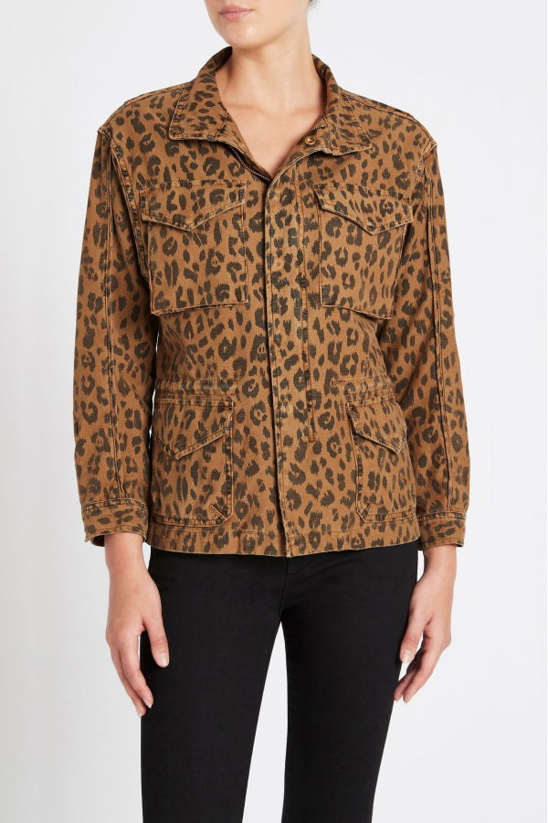 FRAME Denim Spring Cheetah Service Jacket