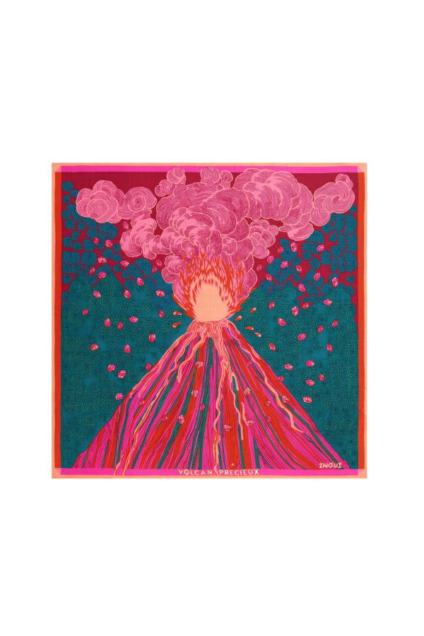 Inoui Editions Square 100 Stromboli Scarf - Pink/Rose