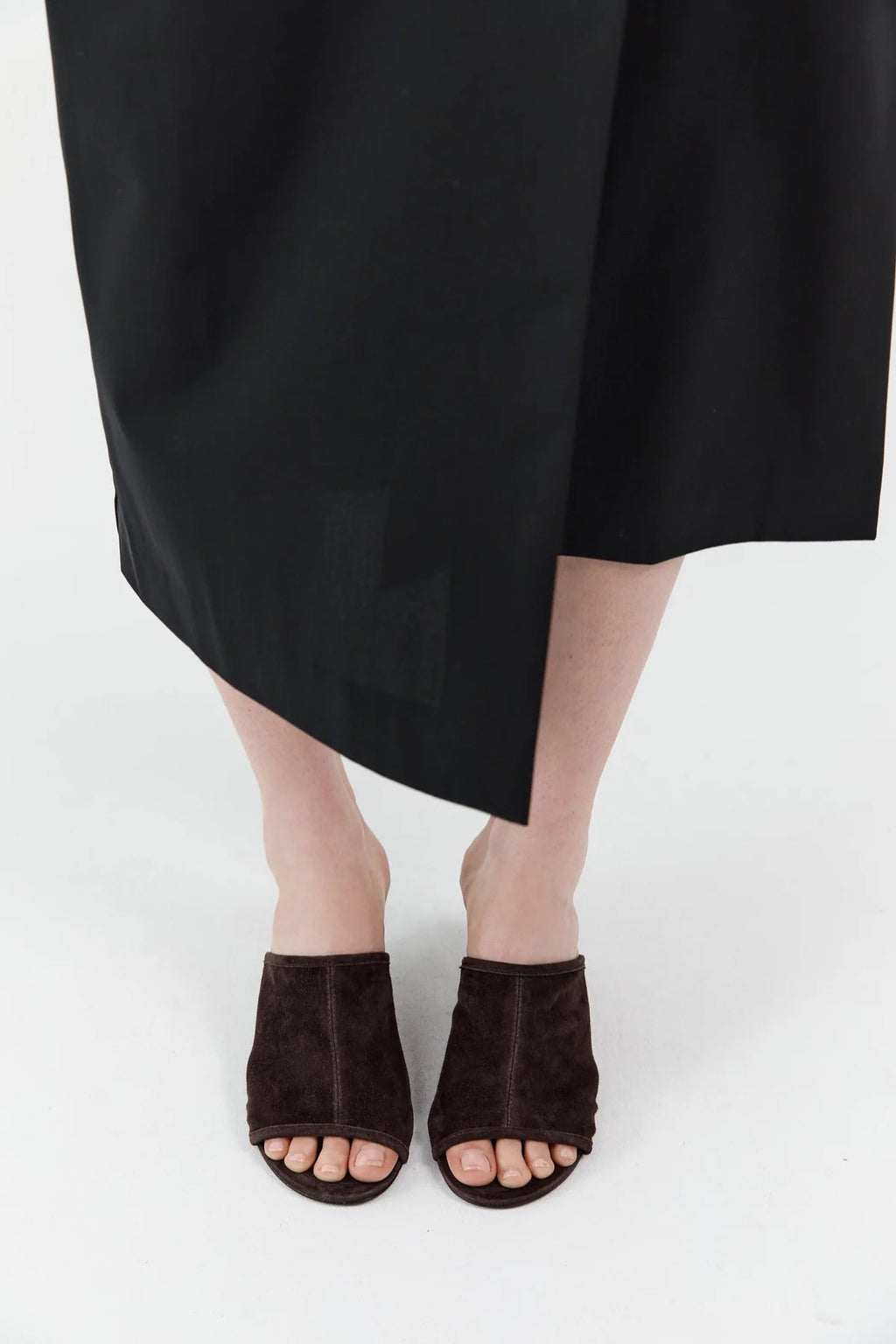St. Agni Suede Bandeau Wedge Mules