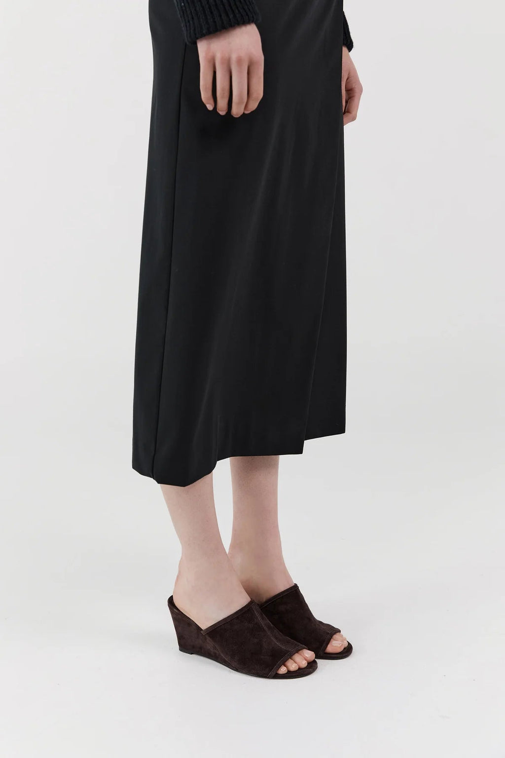 St. Agni Suede Bandeau Wedge Mules