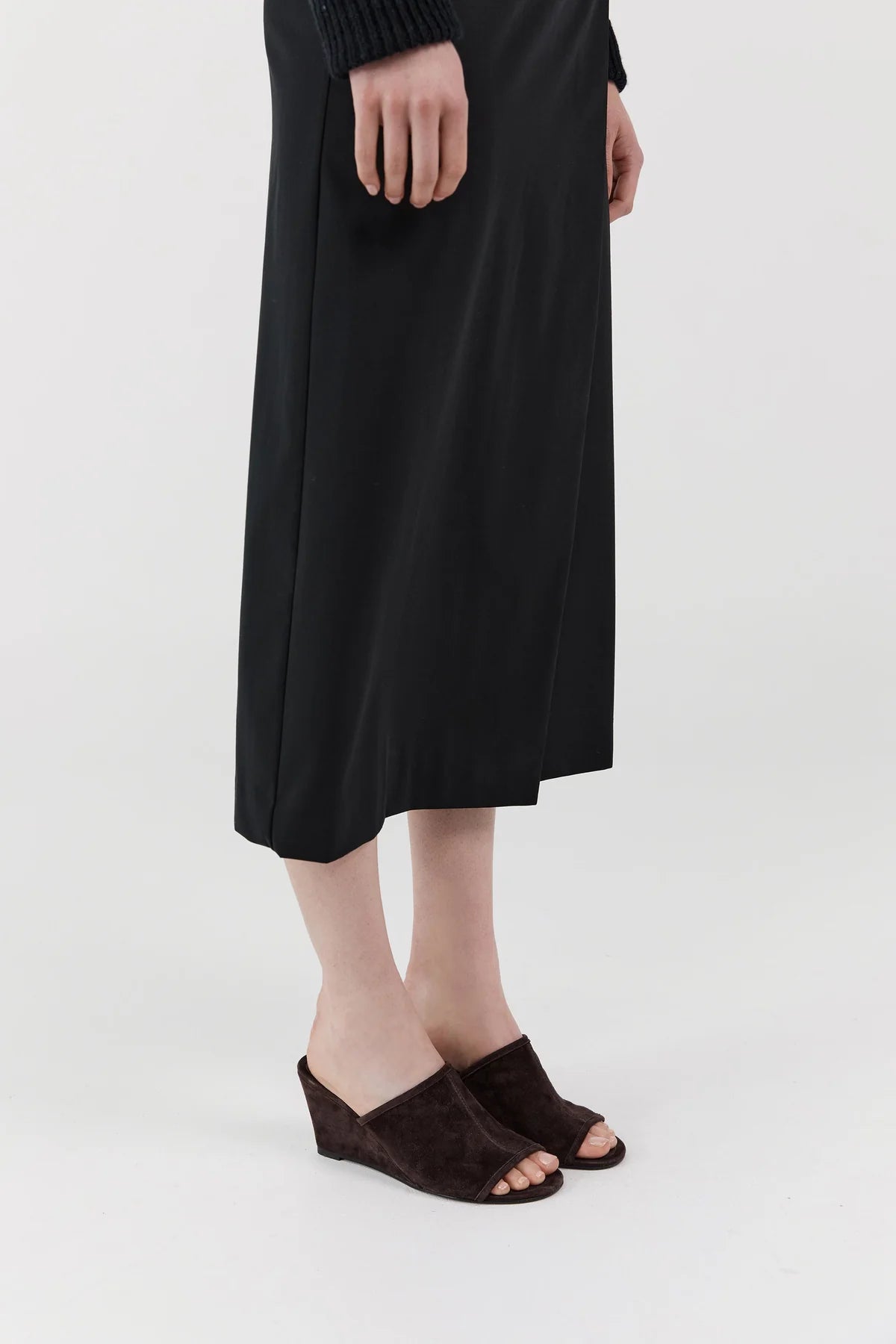 St. Agni Suede Bandeau Wedge Mules