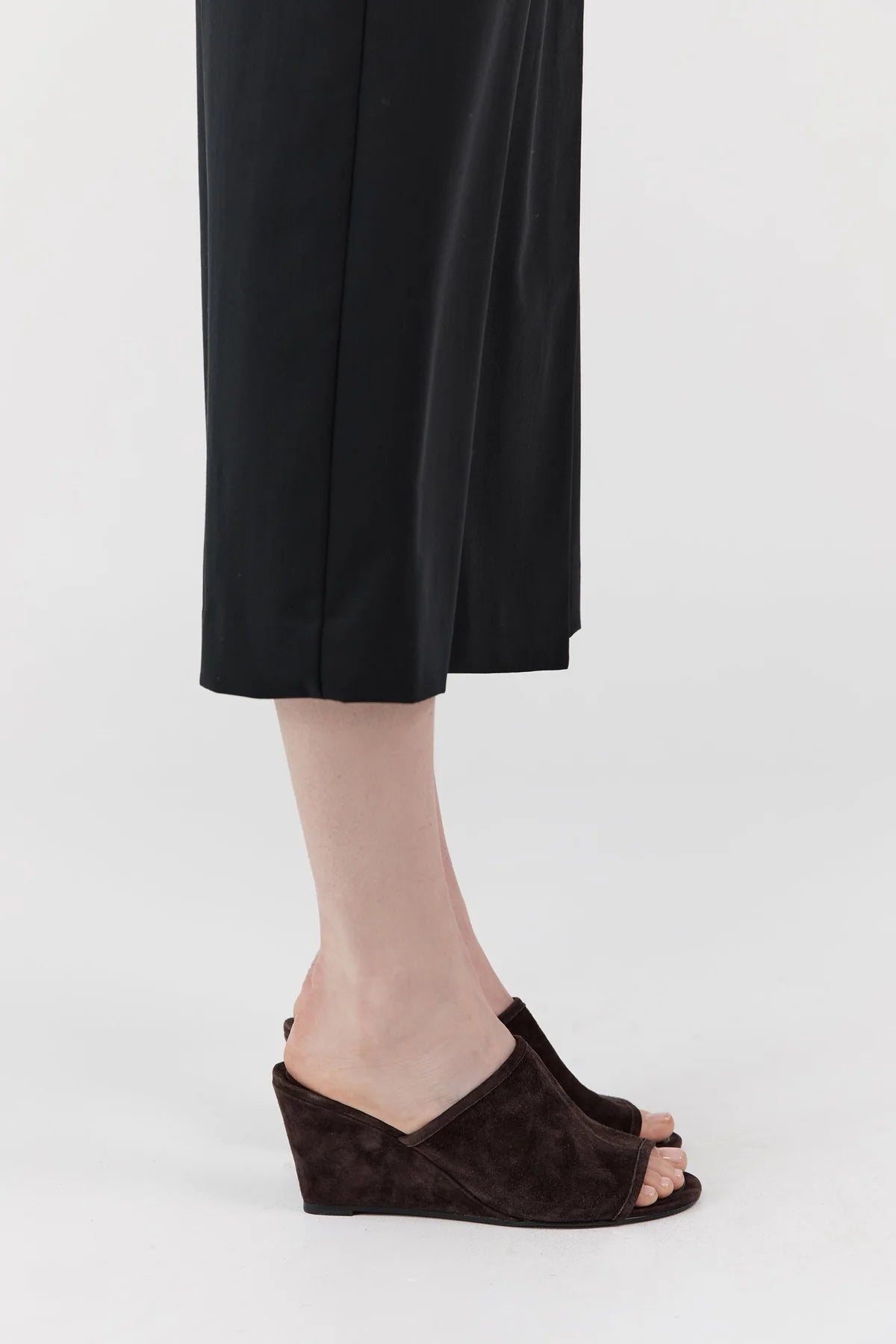 St. Agni Suede Bandeau Wedge Mules