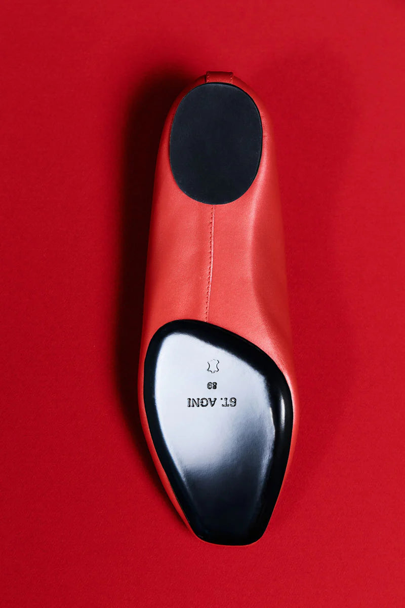 St. Agni Soft Glove Ballet Flat - Rosso