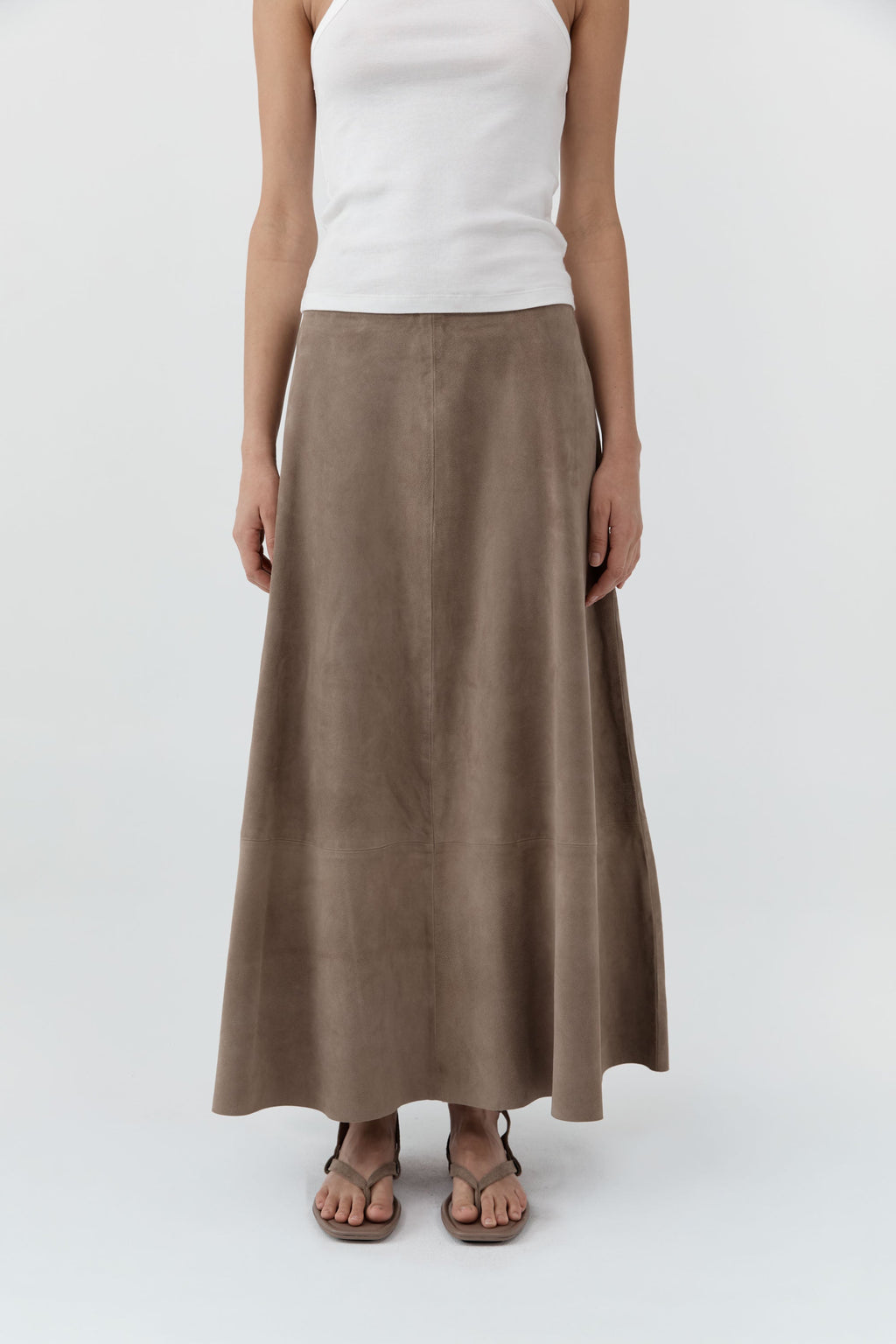 St. Agni Suede Circle Skirt