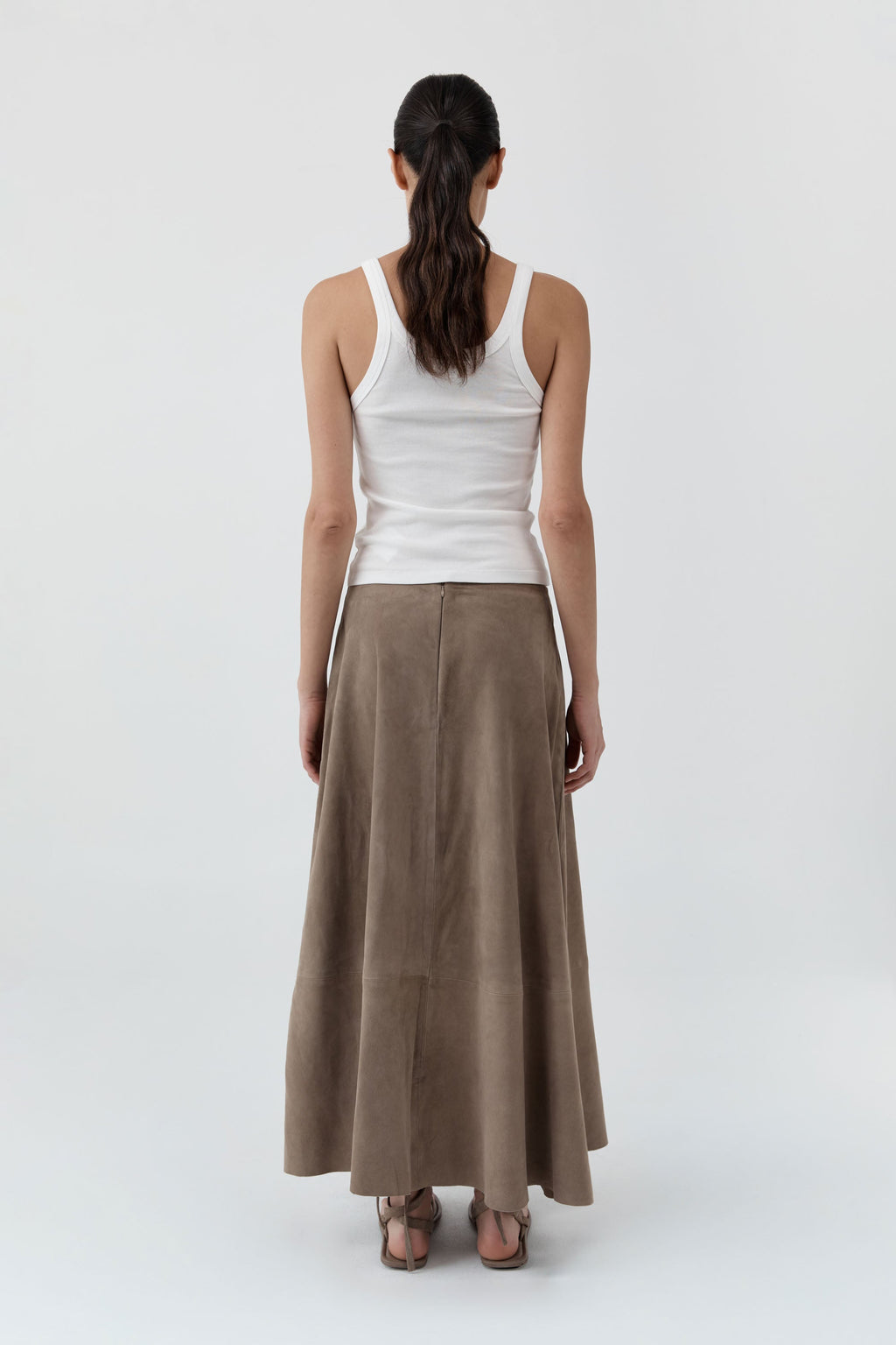 St. Agni Suede Circle Skirt