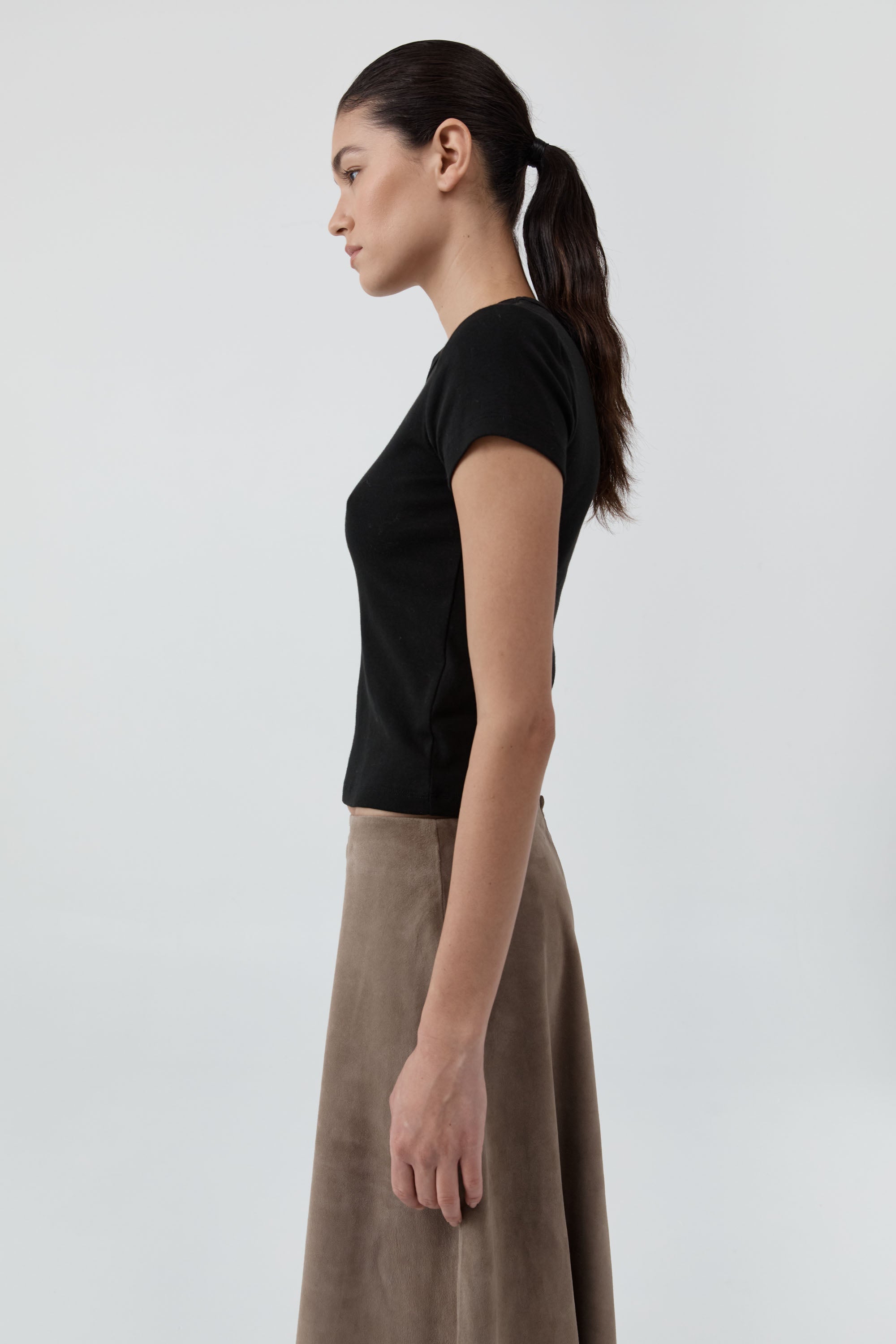 St. Agni Suede Circle Skirt