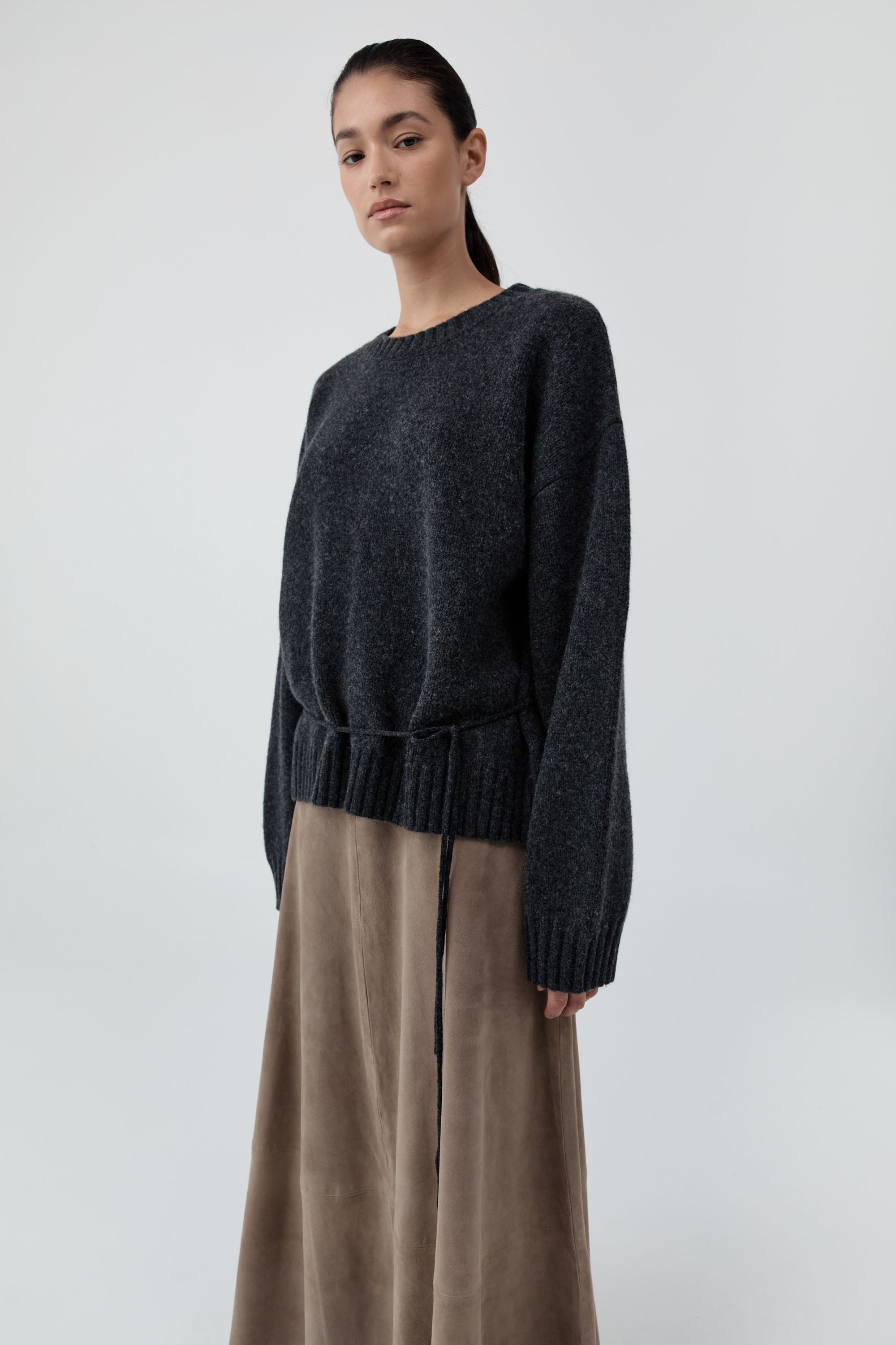 St. Agni Suede Circle Skirt