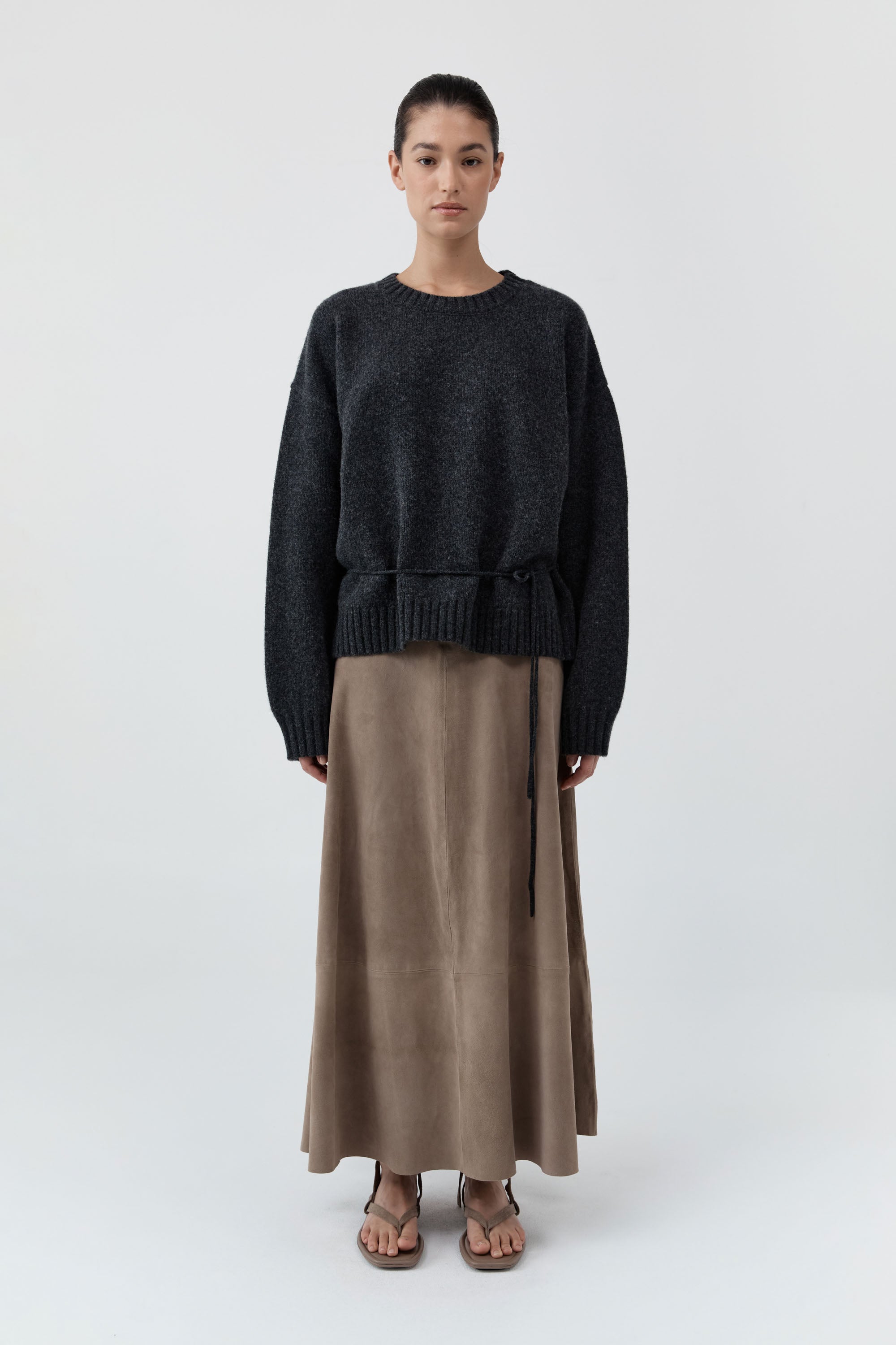 St. Agni Suede Circle Skirt