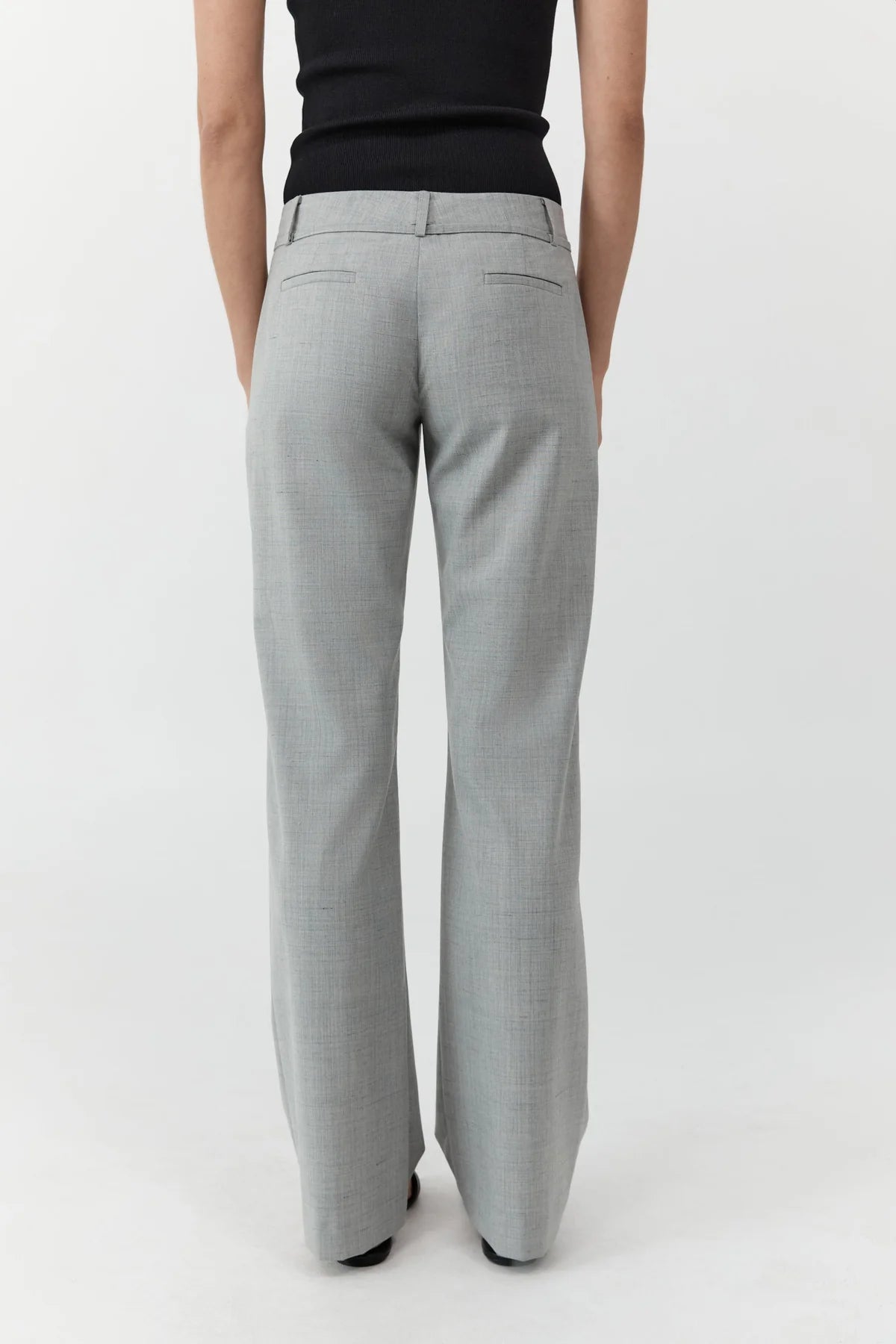 St. Agni 90s Belt Minimal Pants - Concrete