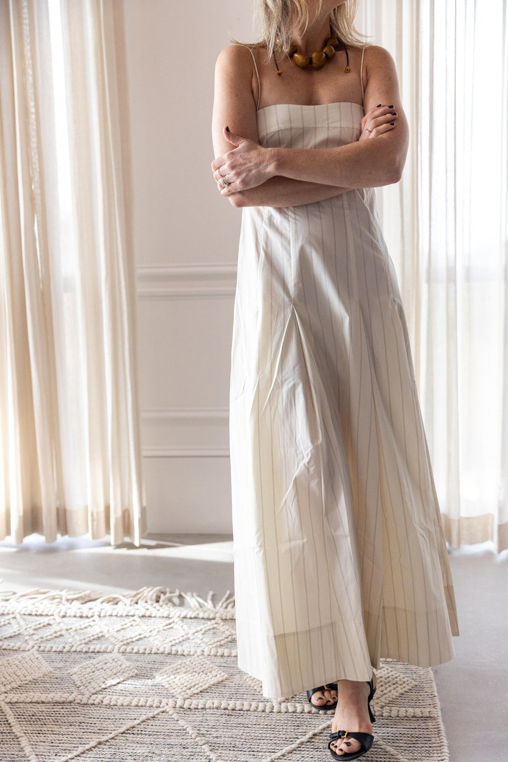 St. Agni Everyday Cotton Pleat Dress