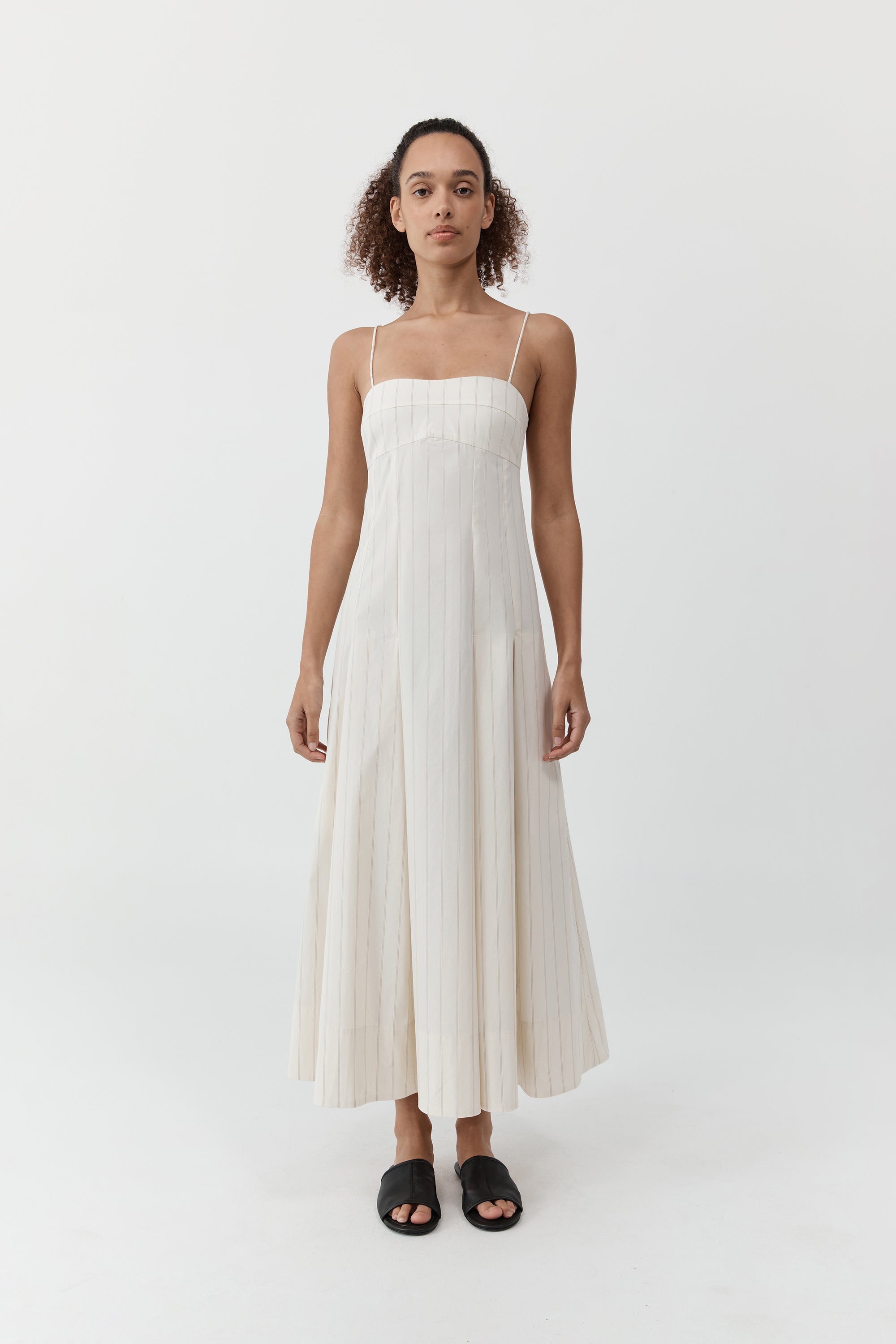 St. Agni Everyday Cotton Pleat Dress