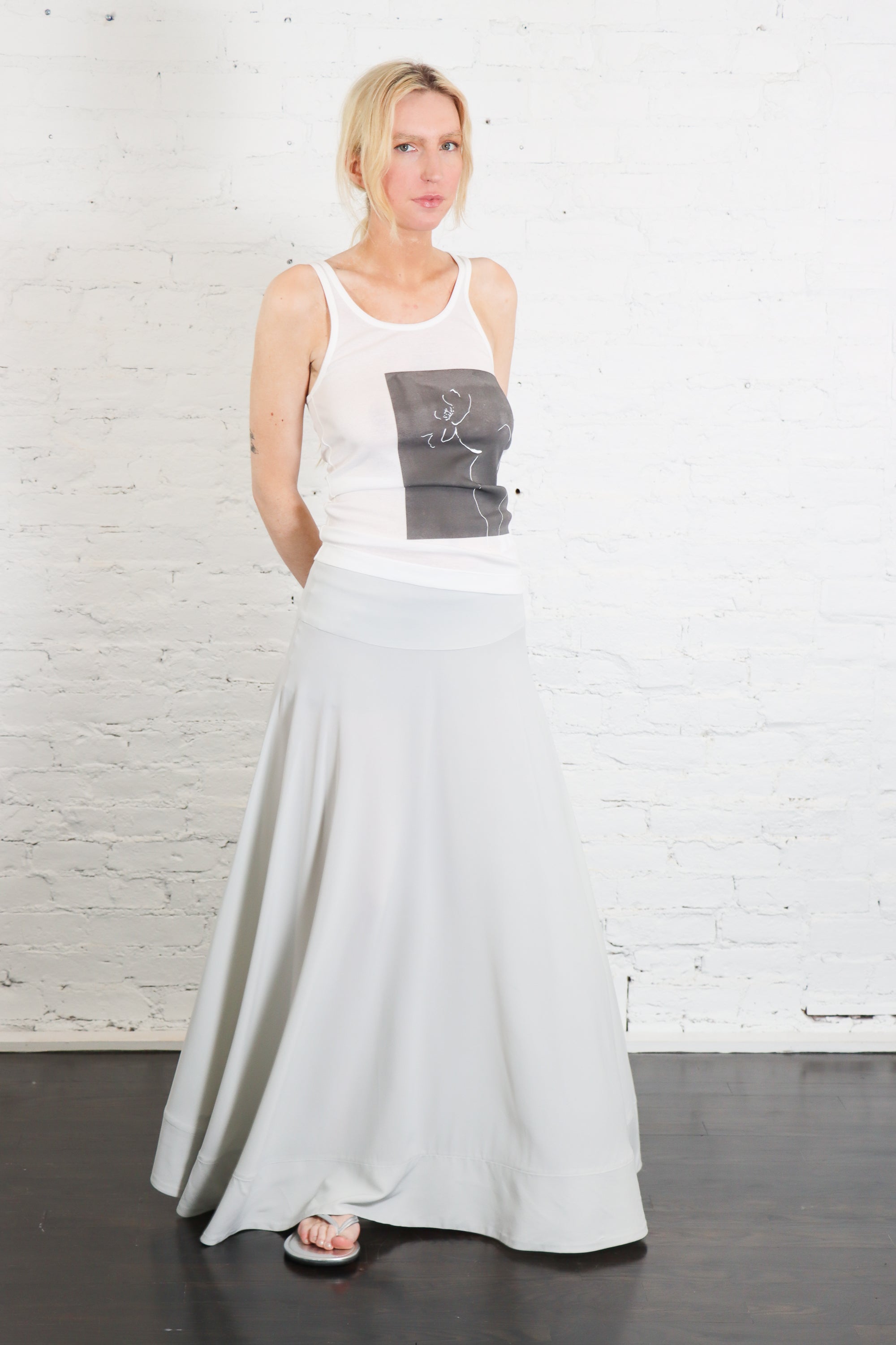 St. Agni Fluid Circle Hem Skirt