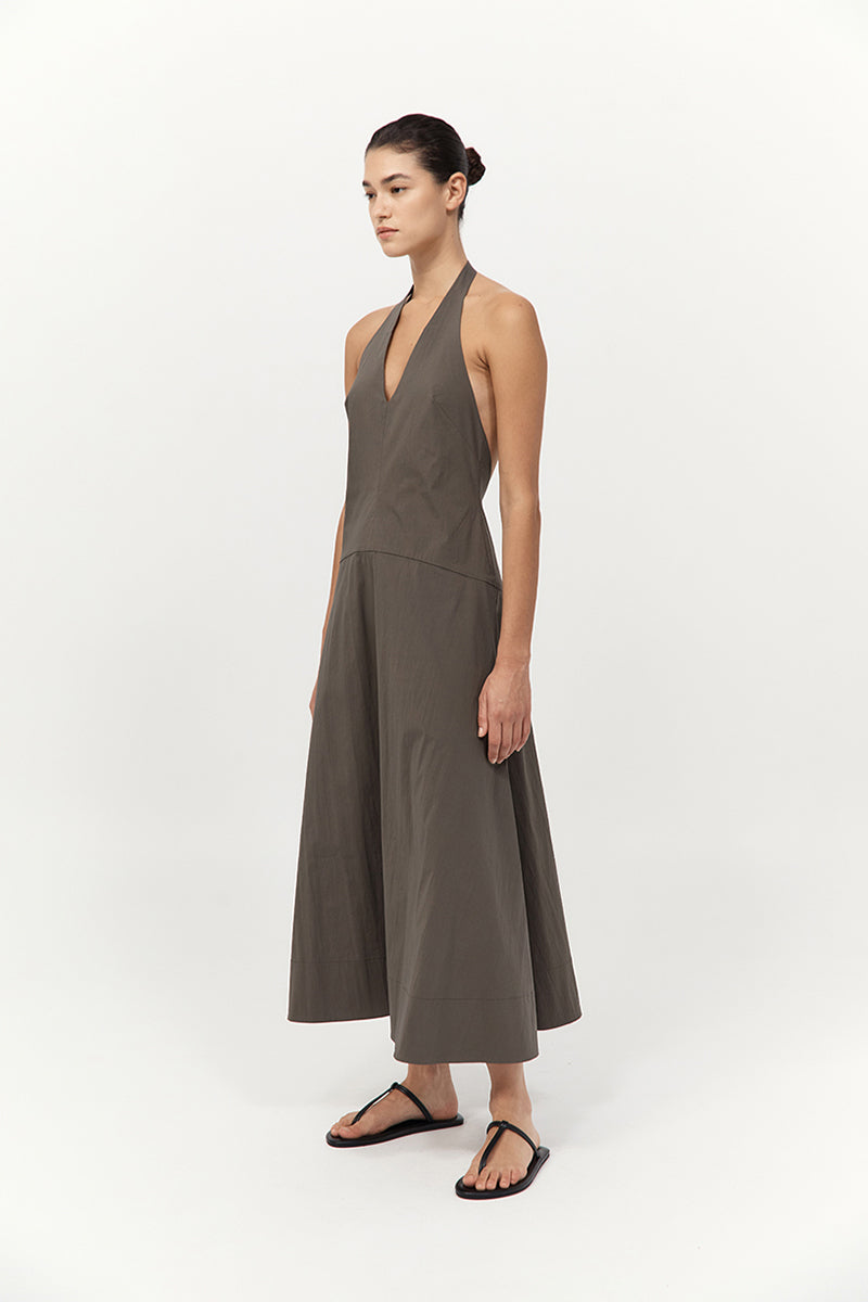 St. Agni Halter Plunge Dress