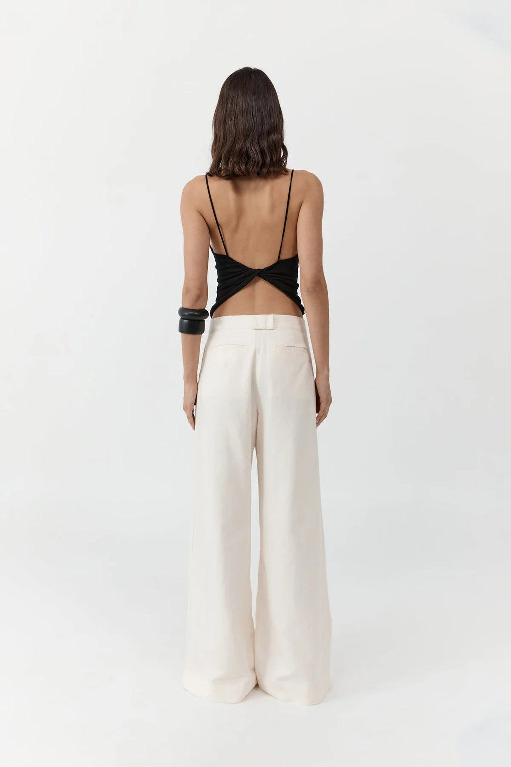 St. Agni Pleat Loop Pants - Ivory