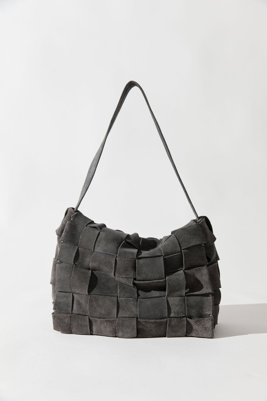 St. Agni Suede Woven Envelope Mini Tote Handbag