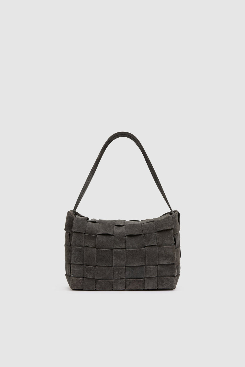 St. Agni Suede Woven Envelope Mini Tote Handbag