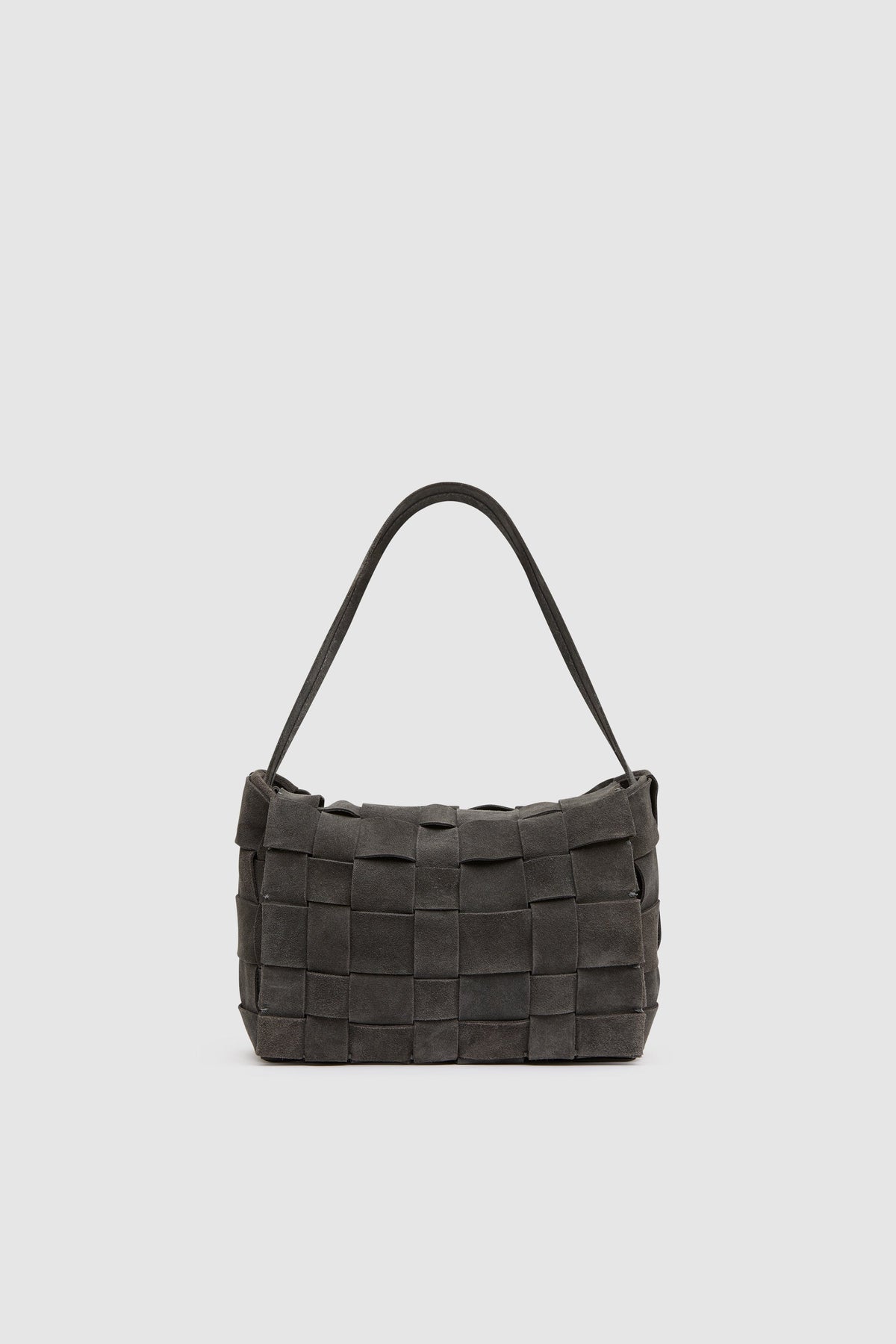 St. Agni Suede Woven Envelope Mini Tote Handbag
