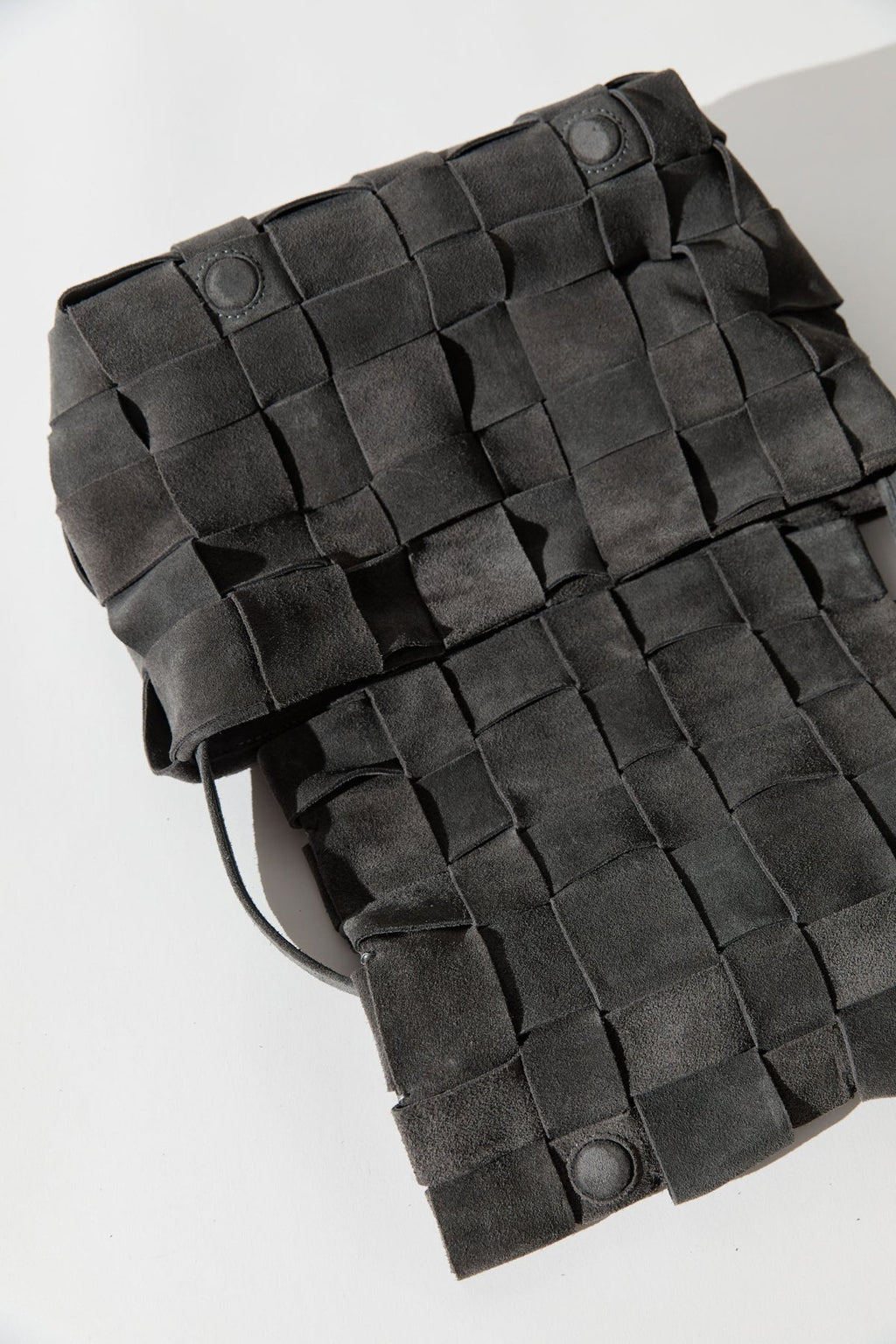 St. Agni Suede Woven Envelope Mini Tote Handbag