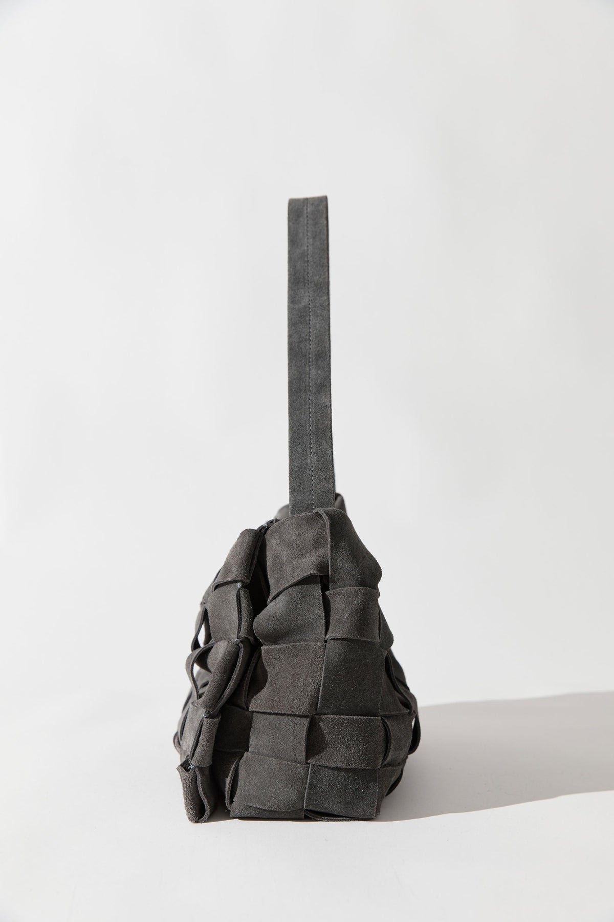 St. Agni Suede Woven Envelope Mini Tote Handbag