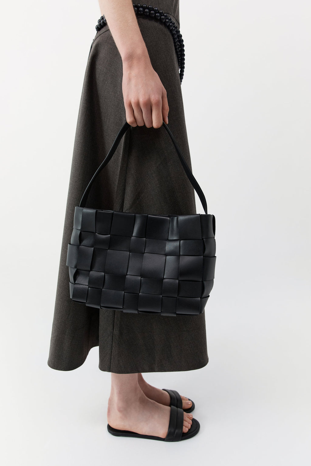 St. Agni Woven Mini Tote - Black