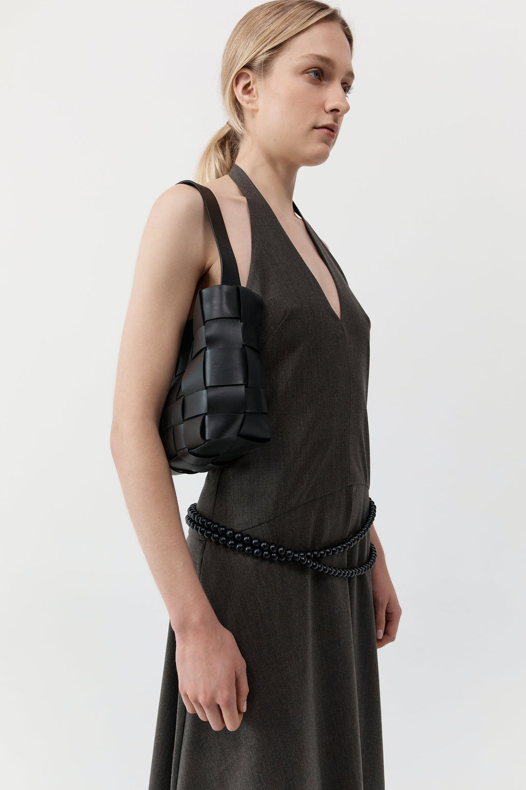 St. Agni Woven Mini Tote - Black