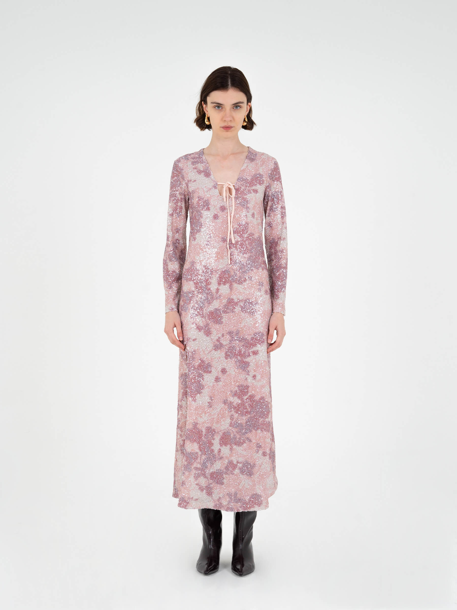 Carmensays Star Printed Sequin Dress