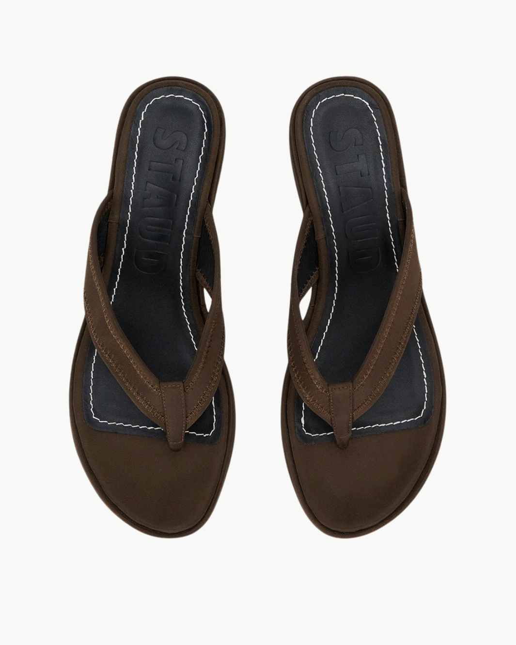 Staud Remy Thong Wedge Sandals - Espresso
